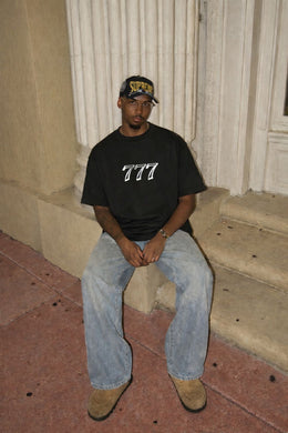 City Off Domes Triple 7  Black Tshirt