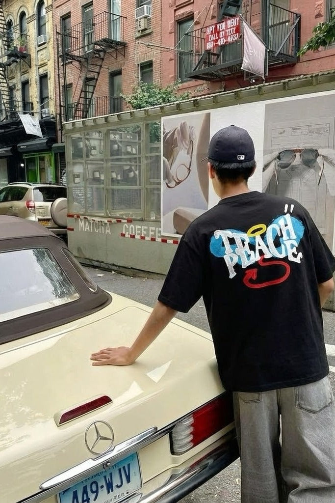 City Off Domes Peace Black T-Shirt