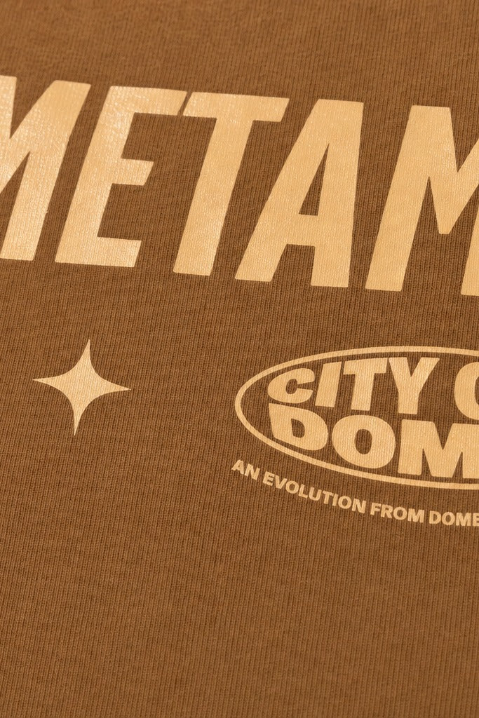 City Off Domes Red Butterfly Brown T-Shirt