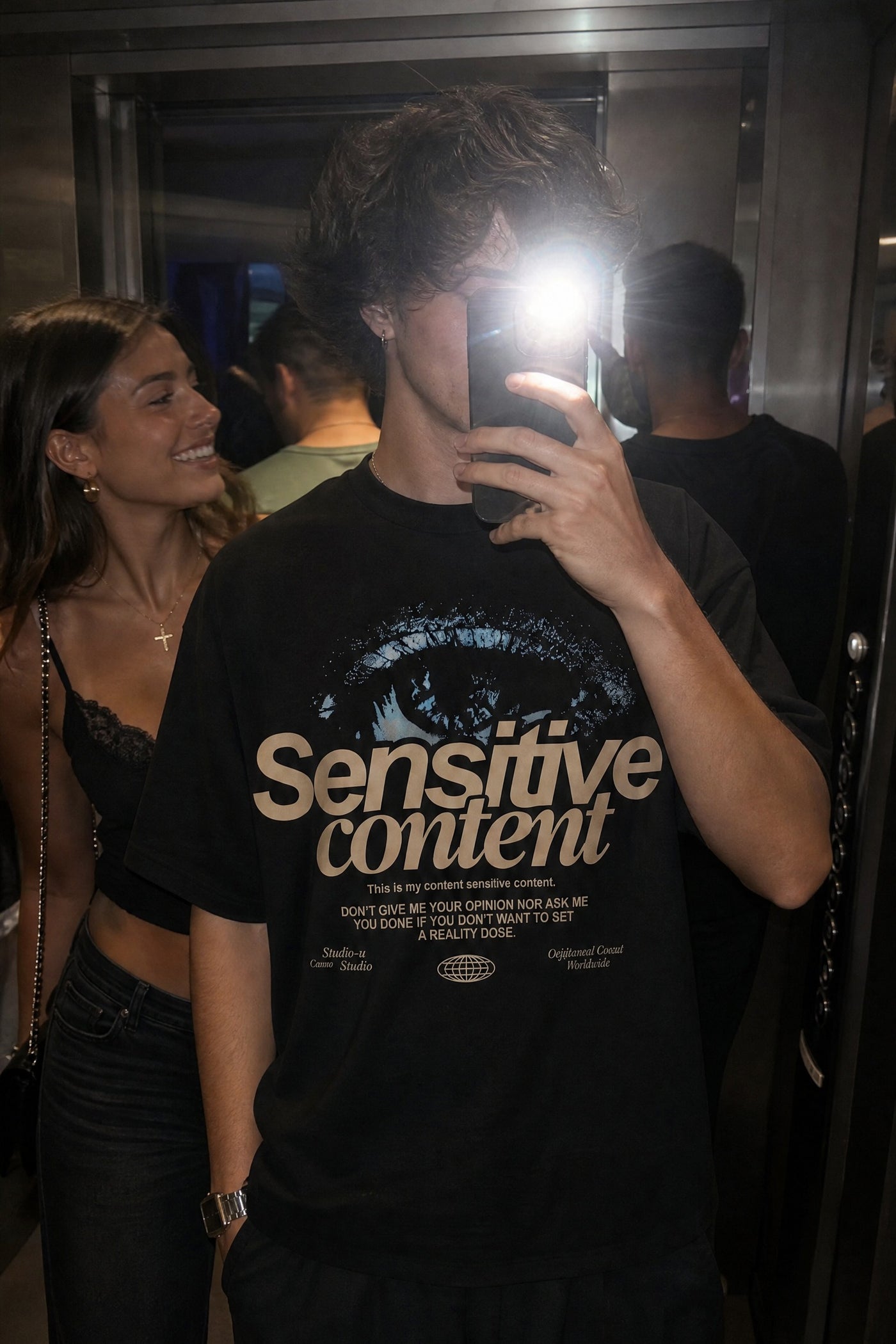City Off Domes Senstive Content Black T-Shirt
