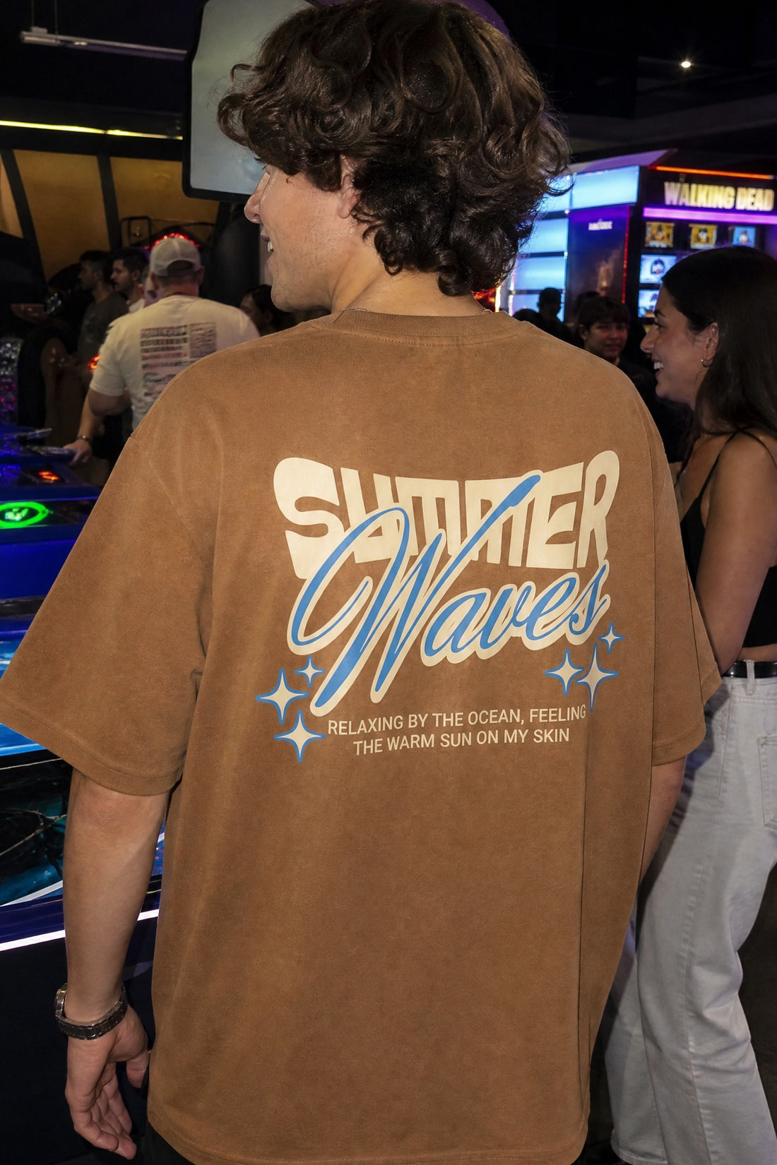 City Off Domes Summer Waves Brown T-Shirt