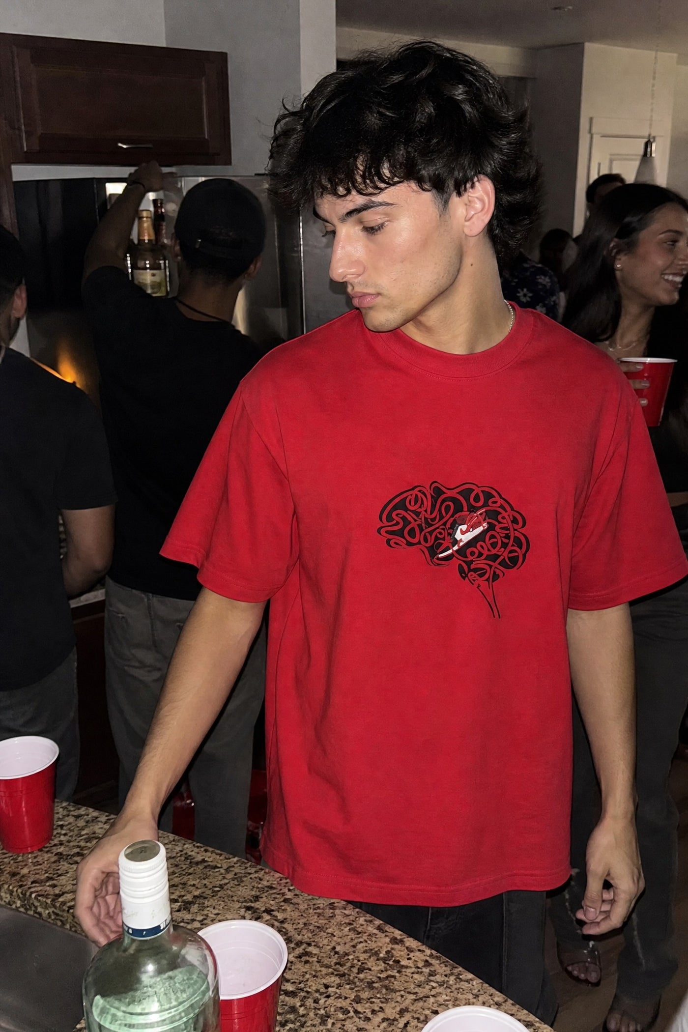 City Off Domes Hustle Brain Red T-Shirt