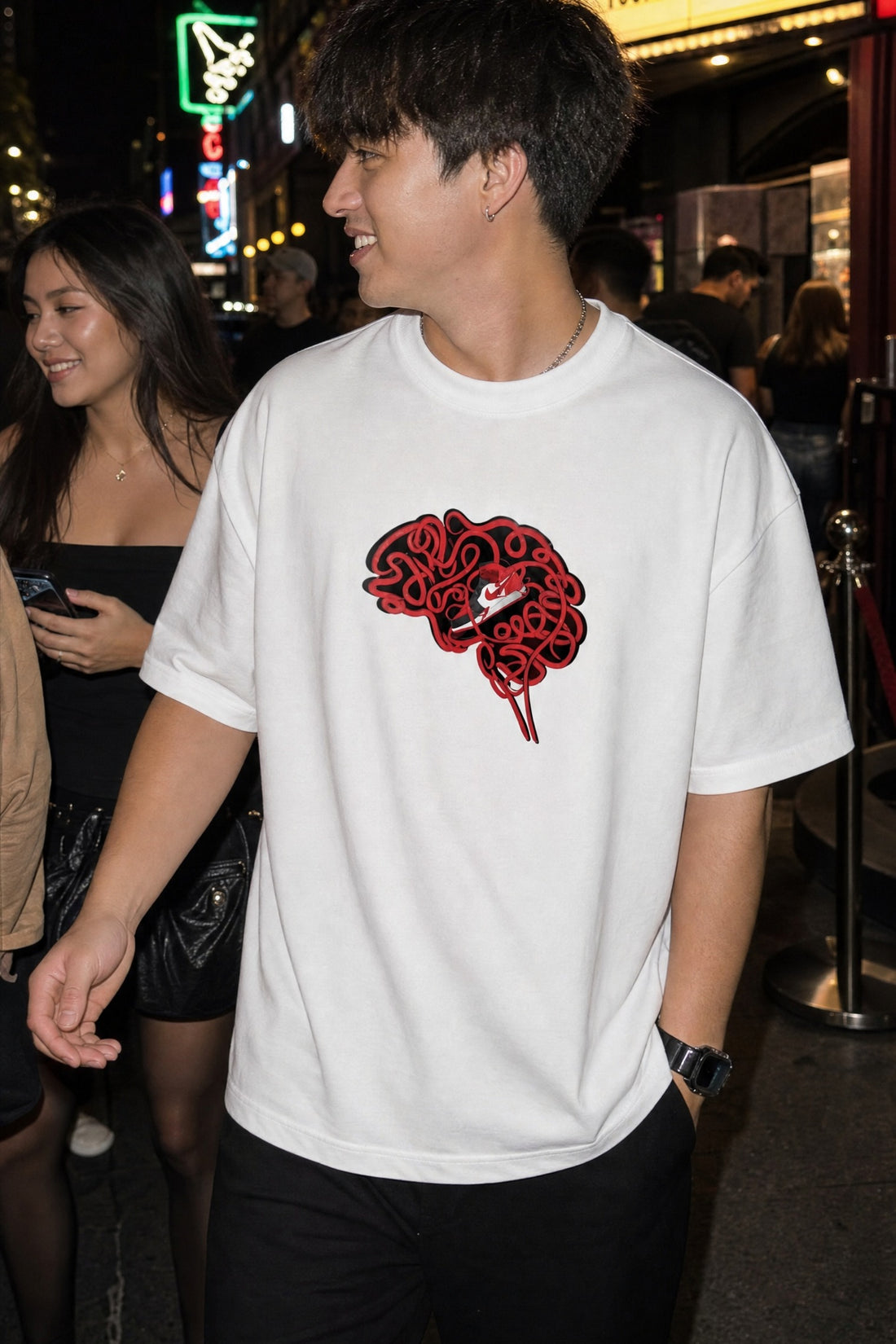 City Off Domes Hustle Brain White T-Shirt