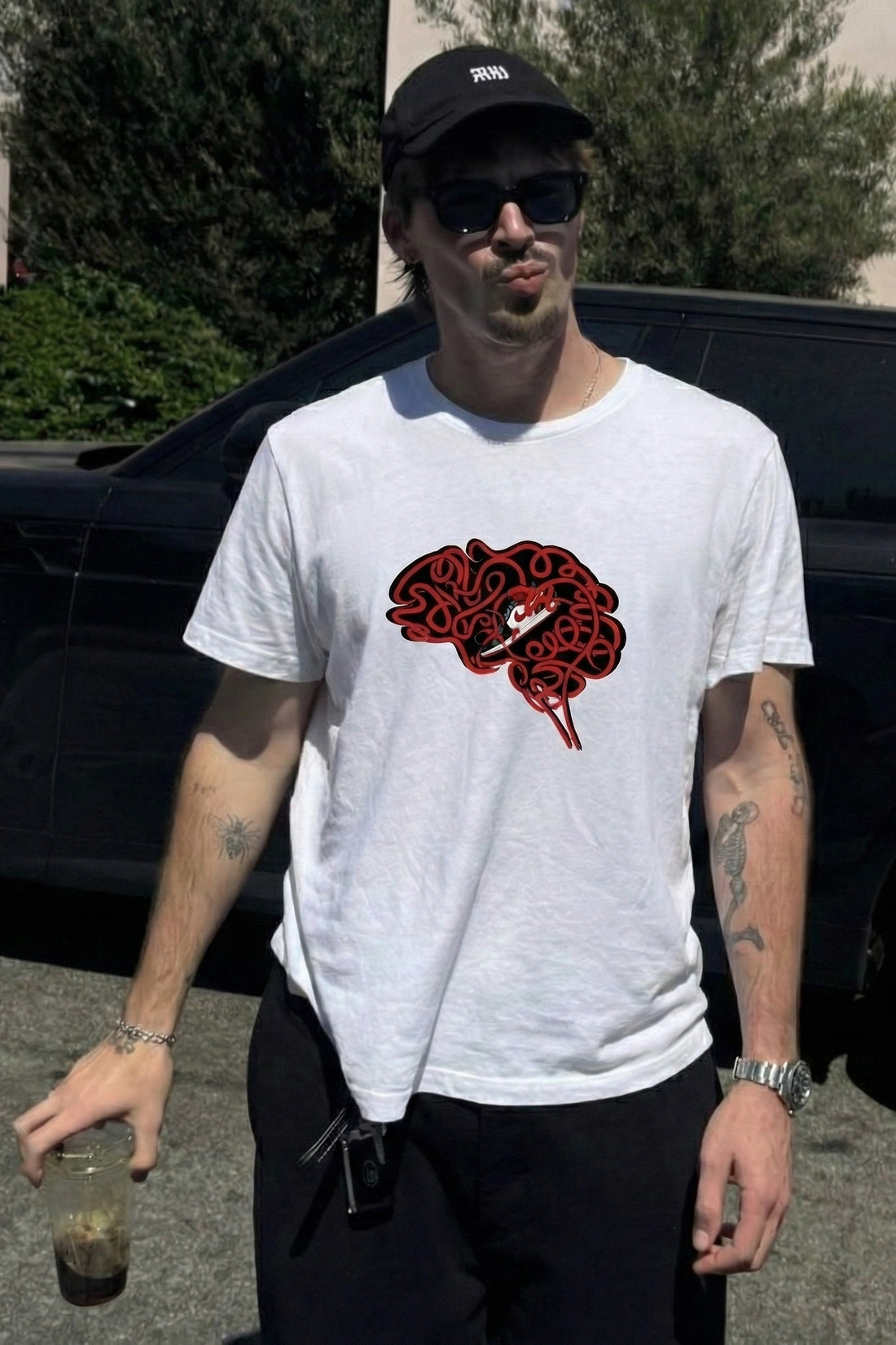 City Off Domes Hustle Brain White T-Shirt