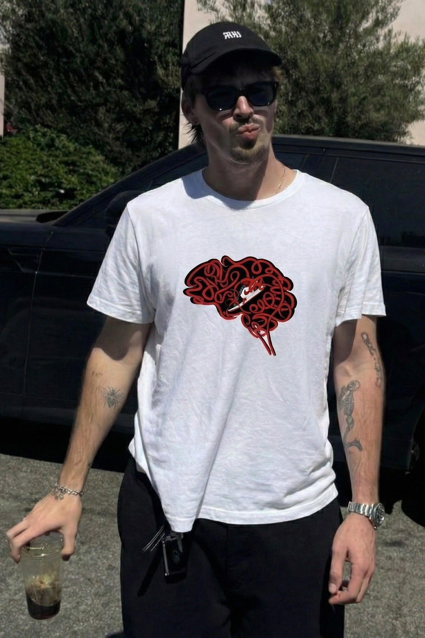 City Off Domes Hustle Brain White T-Shirt