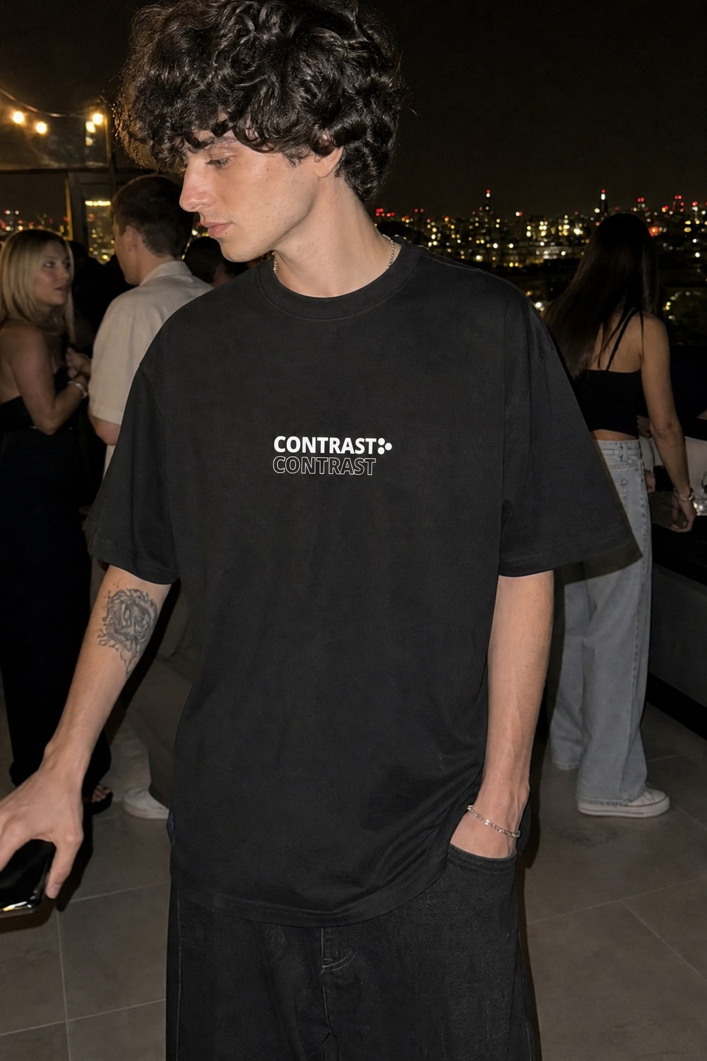 City Off Domes Static Vision Black T-Shirt