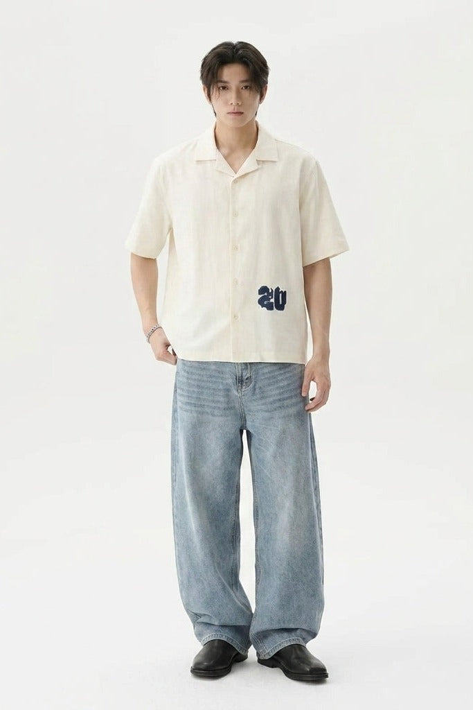 City Off Domes Apex Street White Bowling Shirt