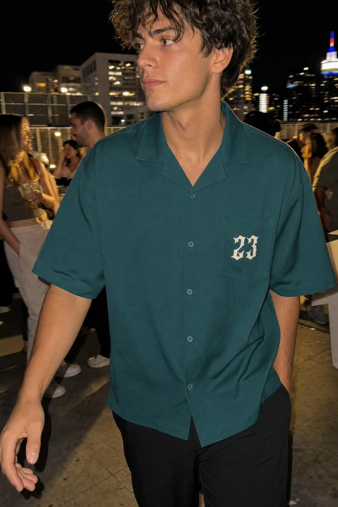 City Off Domes Icon Range Green Bowling Shirt