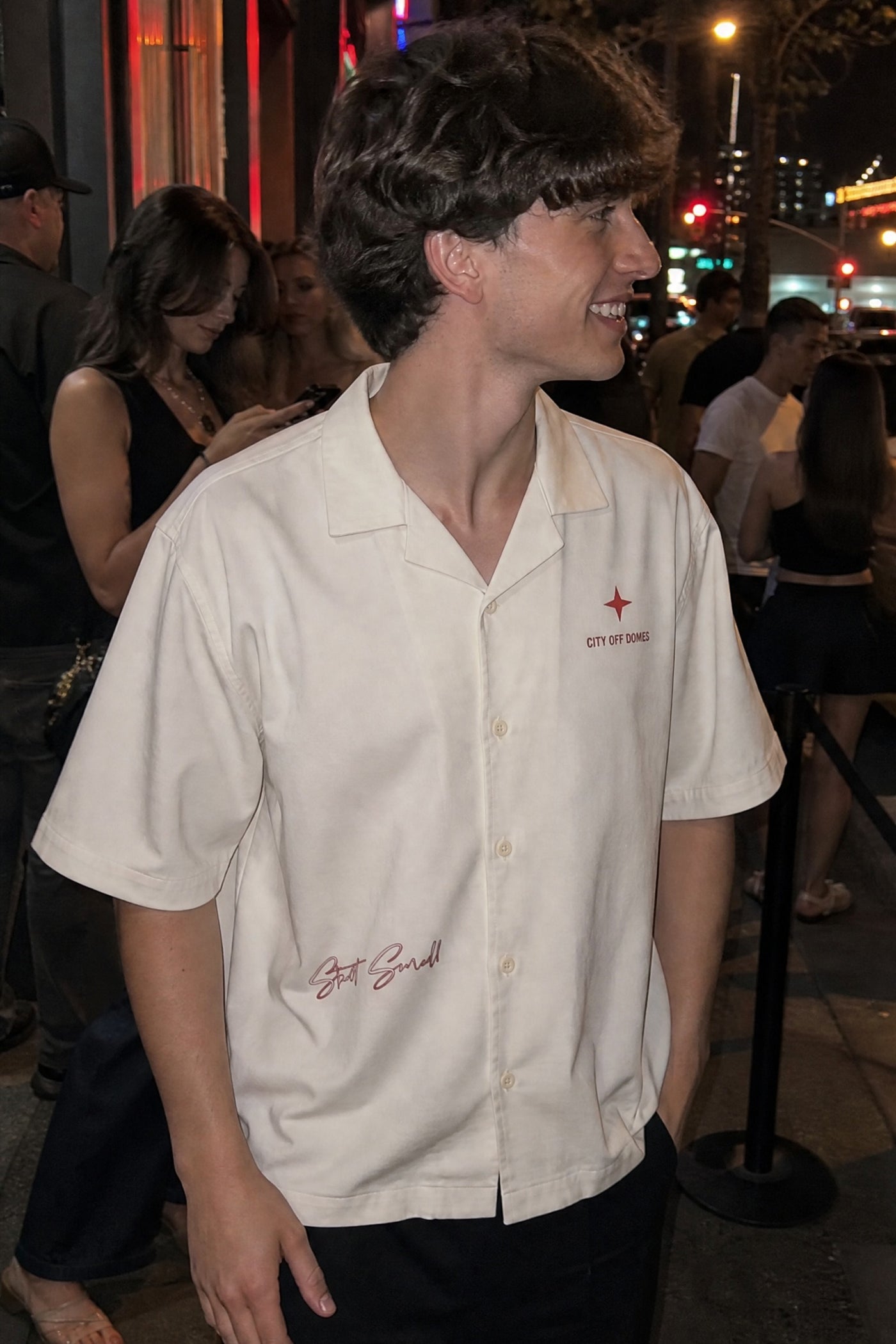 City Off Domes Ink Reverie White Bowling Shirt