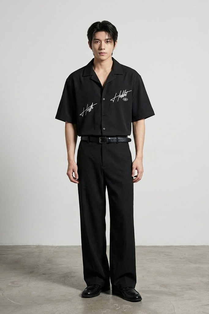 City Off Domes Static Vision Black Bowling Shirt