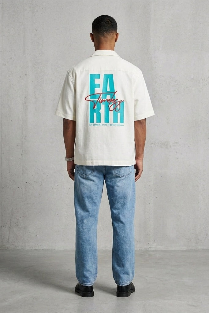 City Off Domes Elevate Daily White Bowling Shirt