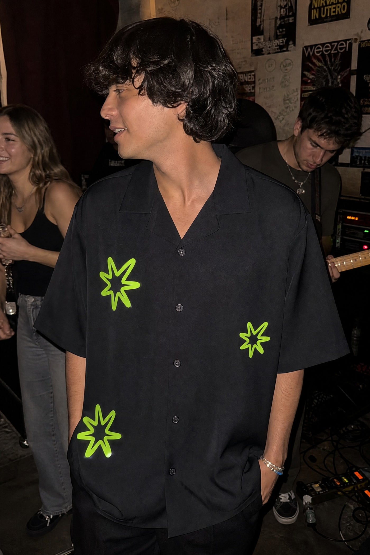 City Off Domes Next Wave Black Bowling Shirt