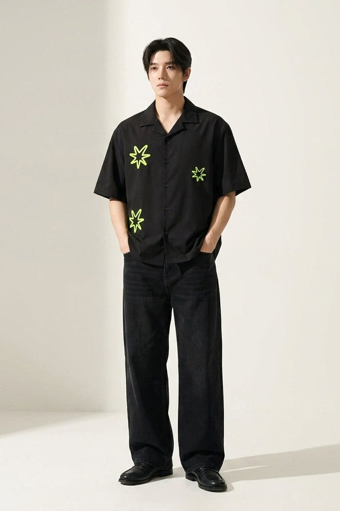 City Off Domes Next Wave Black Bowling Shirt