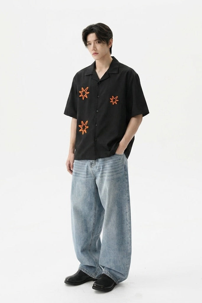 City Off Domes Next Wave Black Bowling Shirt