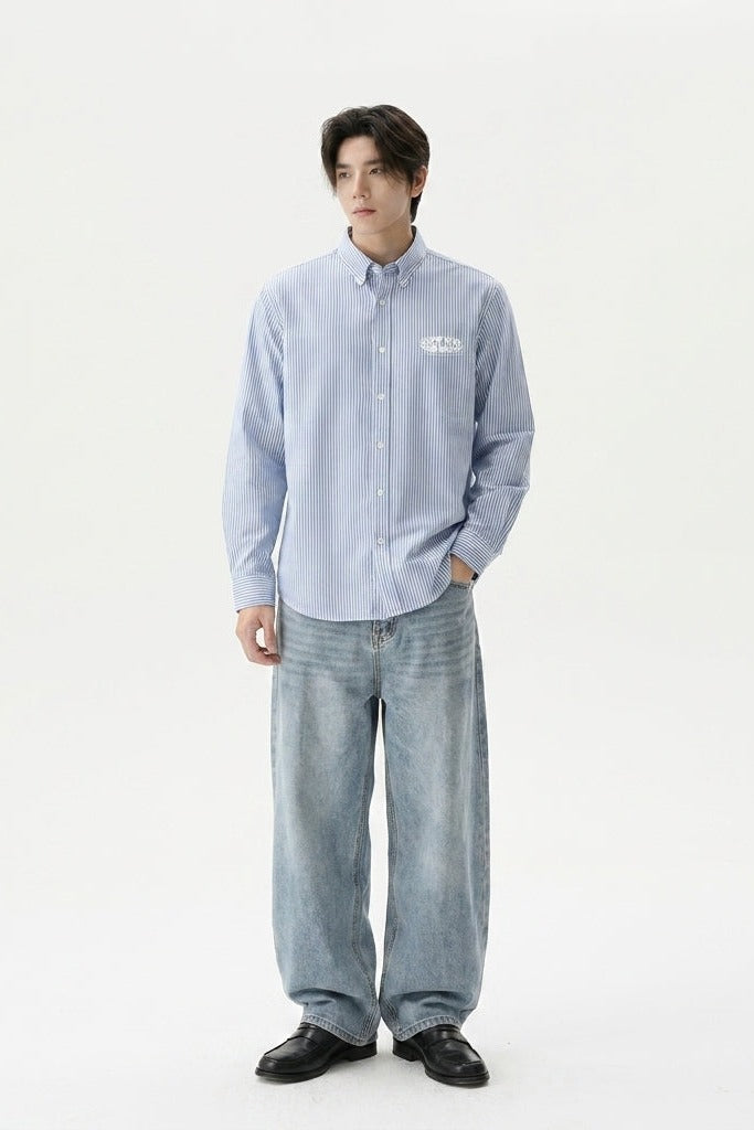 City Off Domes Chaos Theory Blue Stripe Shirt