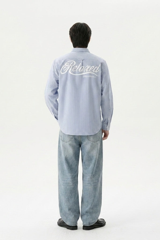 City Off Domes Chaos Theory Blue Stripe Shirt