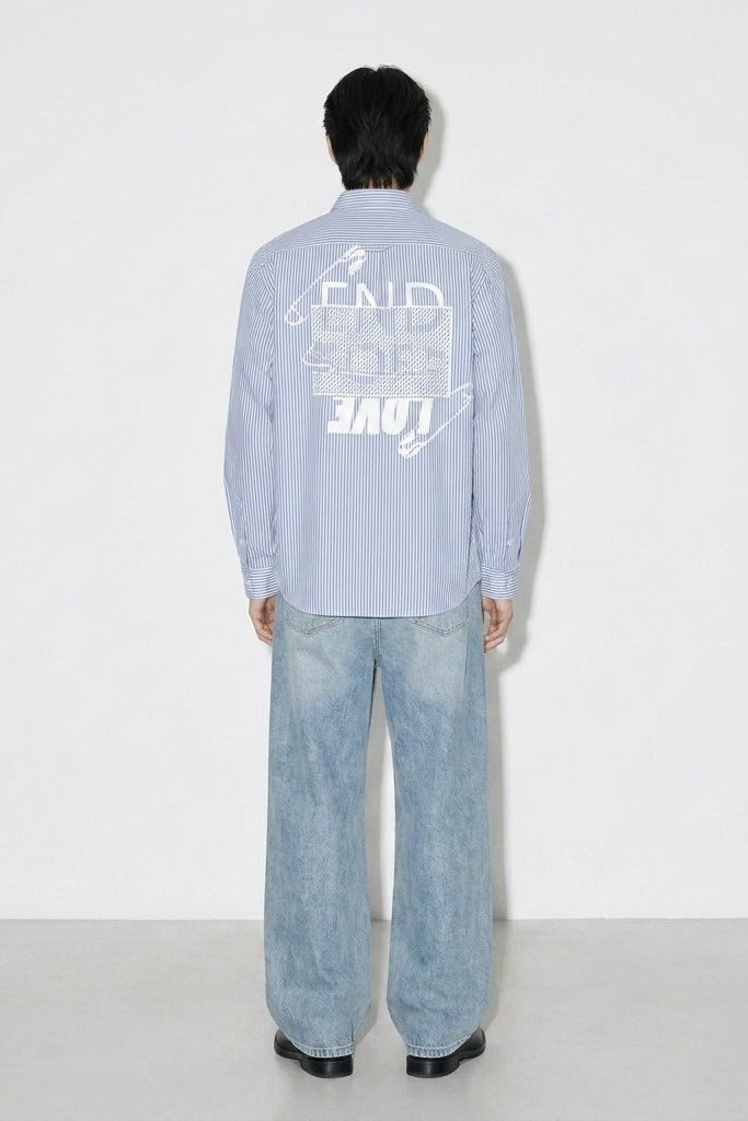 City Off Domes End Off Love Blue Stripe Shirt