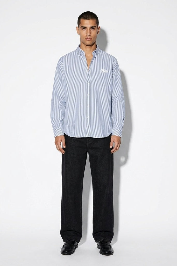 City Off Domes Fearless Frequency Blue Stripe Shirt