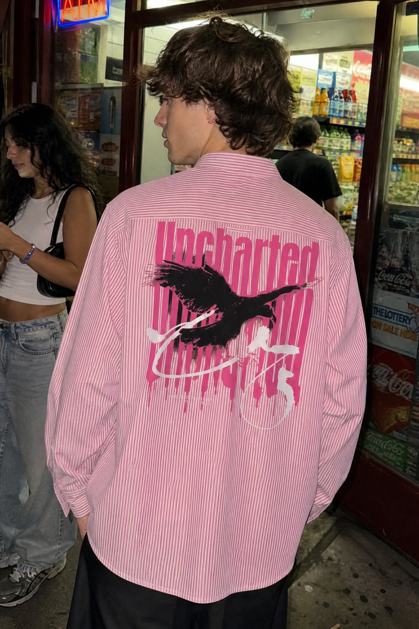 City Off Domes Fearless Frequency Pink Stripe Shirt