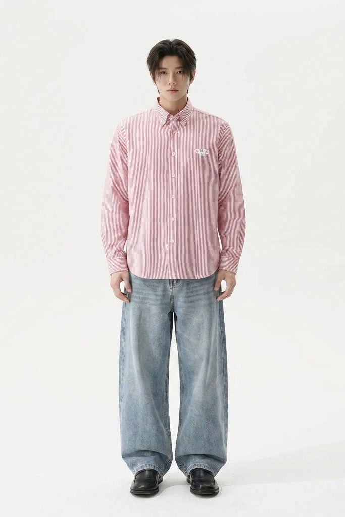 City Off Domes Fearless Frequency Pink Stripe Shirt