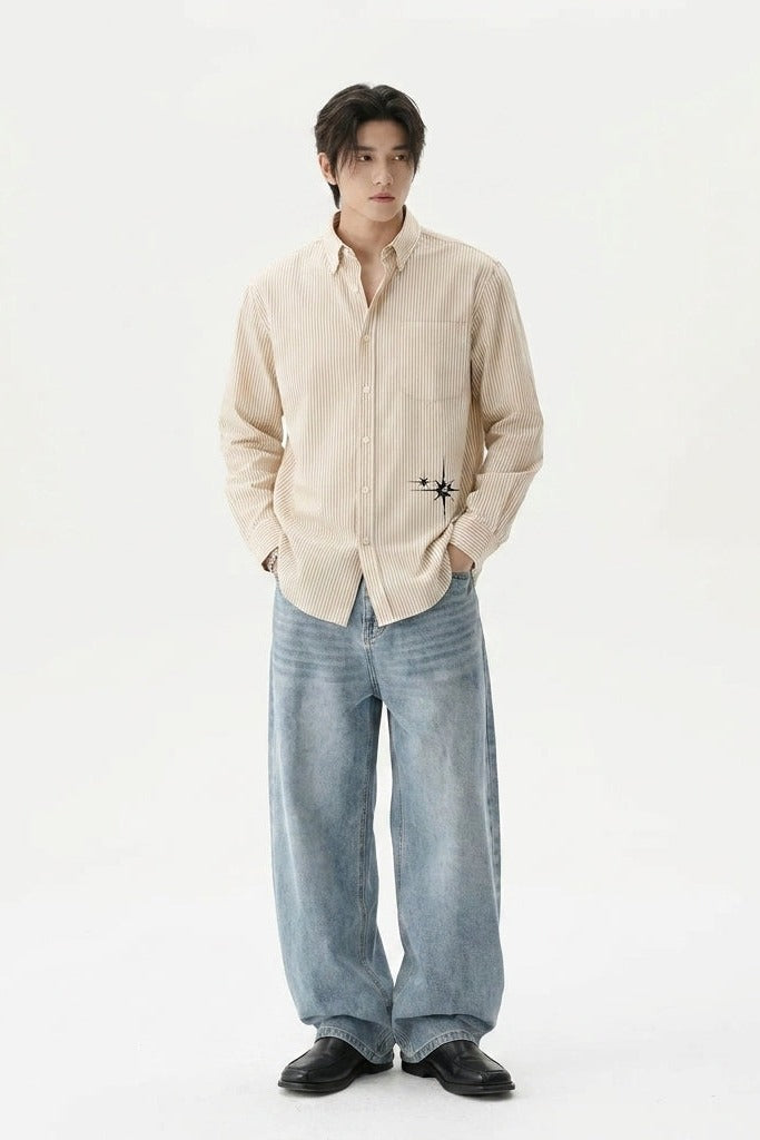 City Off Domes Humanmade Dreams Beige Stripe Shirt