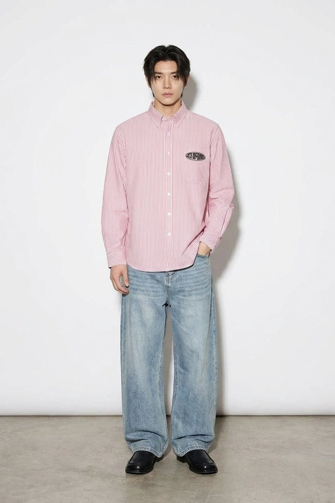 City Off Domes Rock Star Pink Stripe Shirt