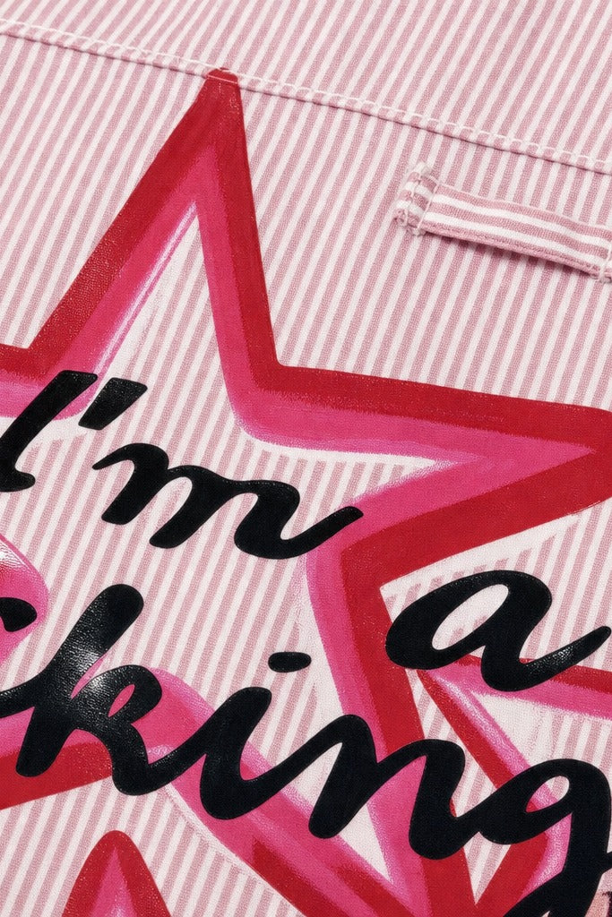 City Off Domes Rogue Star Pink Stripe Shirt