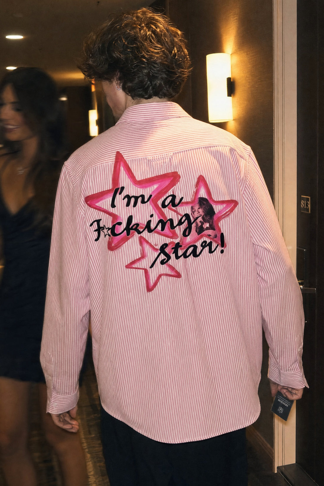 City Off Domes Rogue Star Pink Stripe Shirt