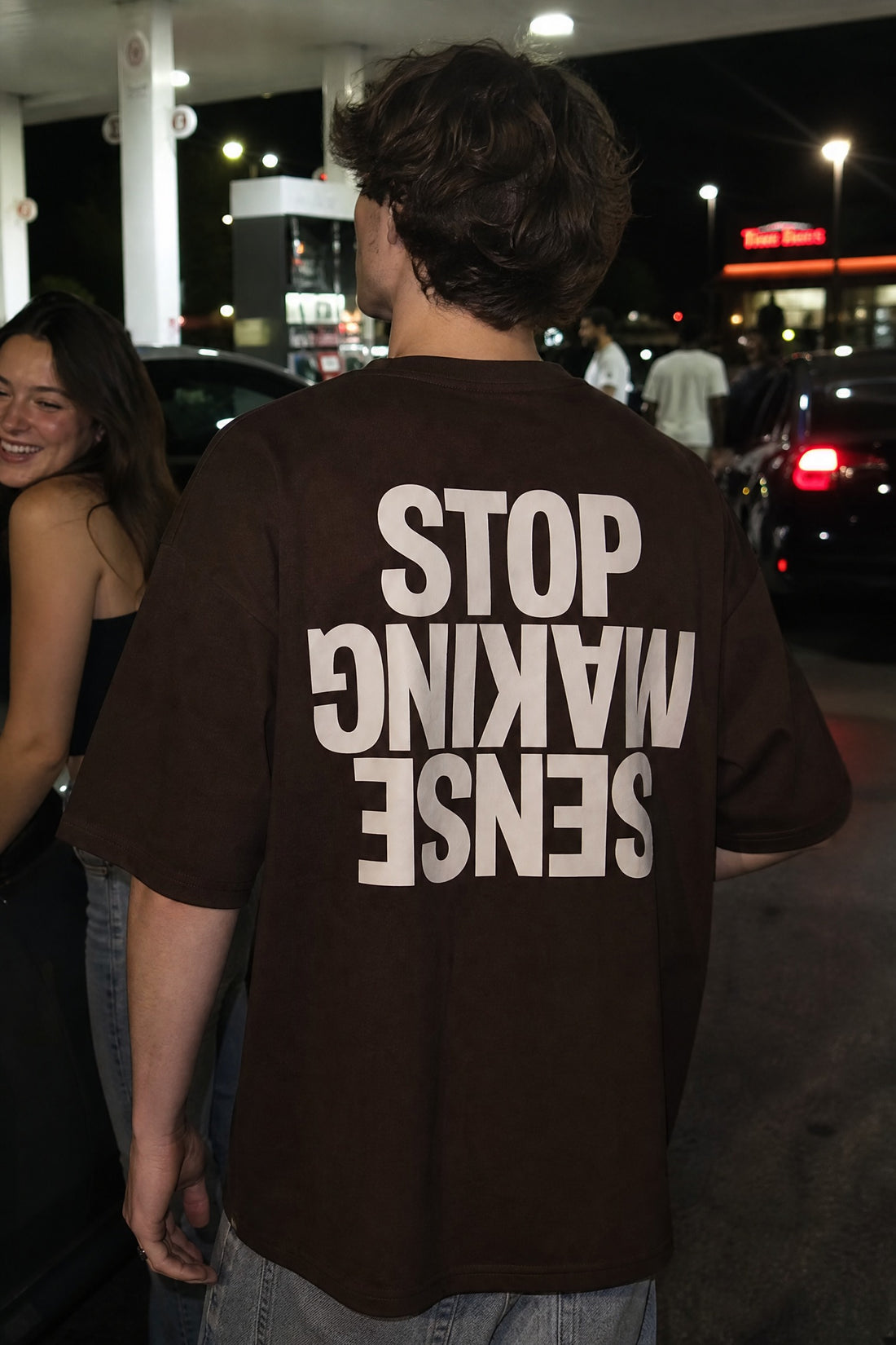 City Off Domes Make Sense Dark Brown T-Shirt