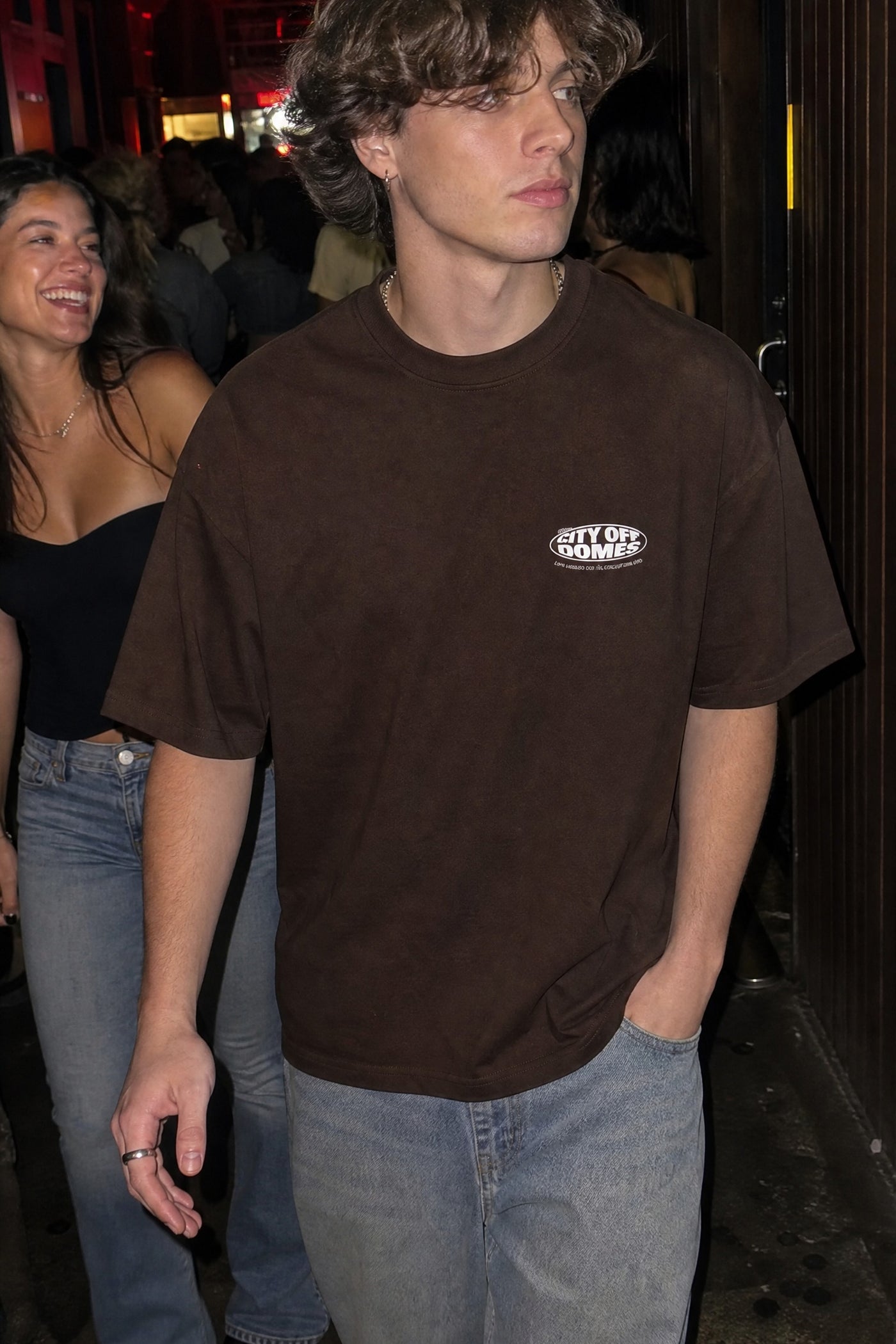 City Off Domes Make Sense Dark Brown T-Shirt