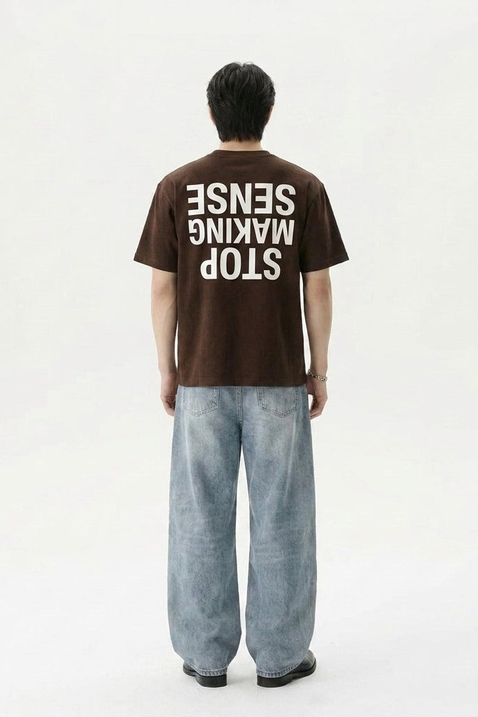 City Off Domes Make Sense Dark Brown T-Shirt