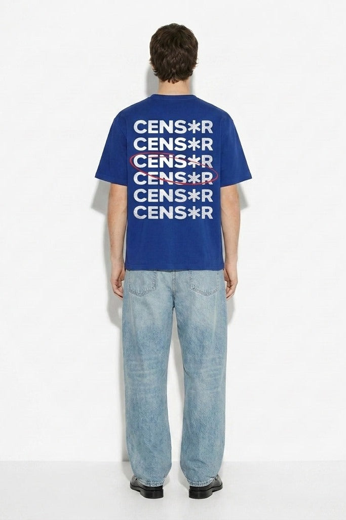City Off Domes Red Stroke Blue T-Shirt