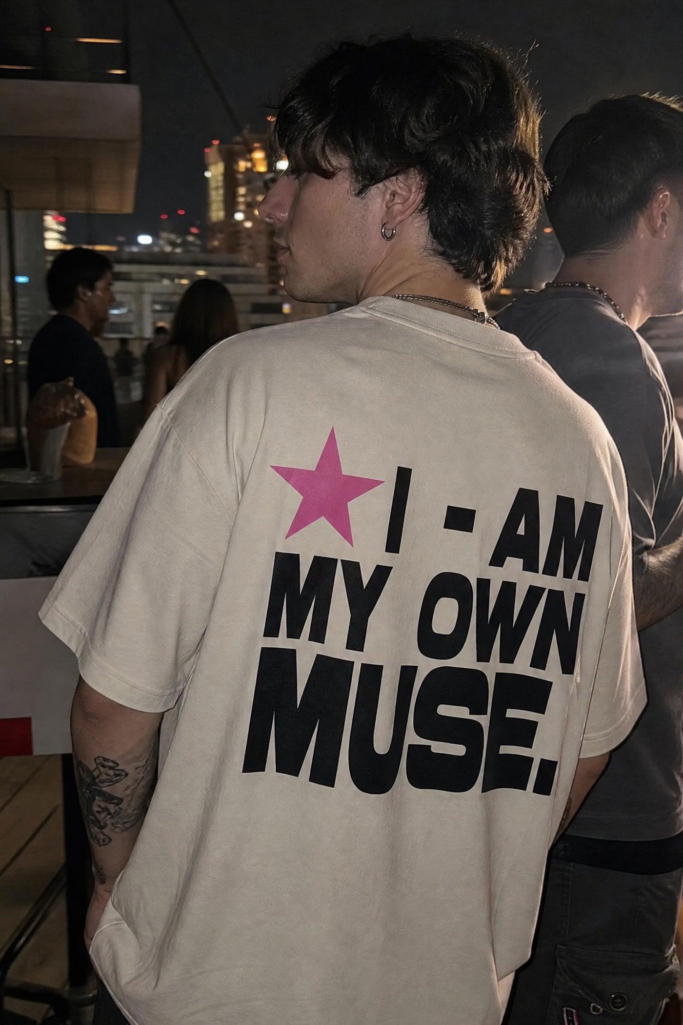 City Off Domes My Own Music Beige T-Shirt