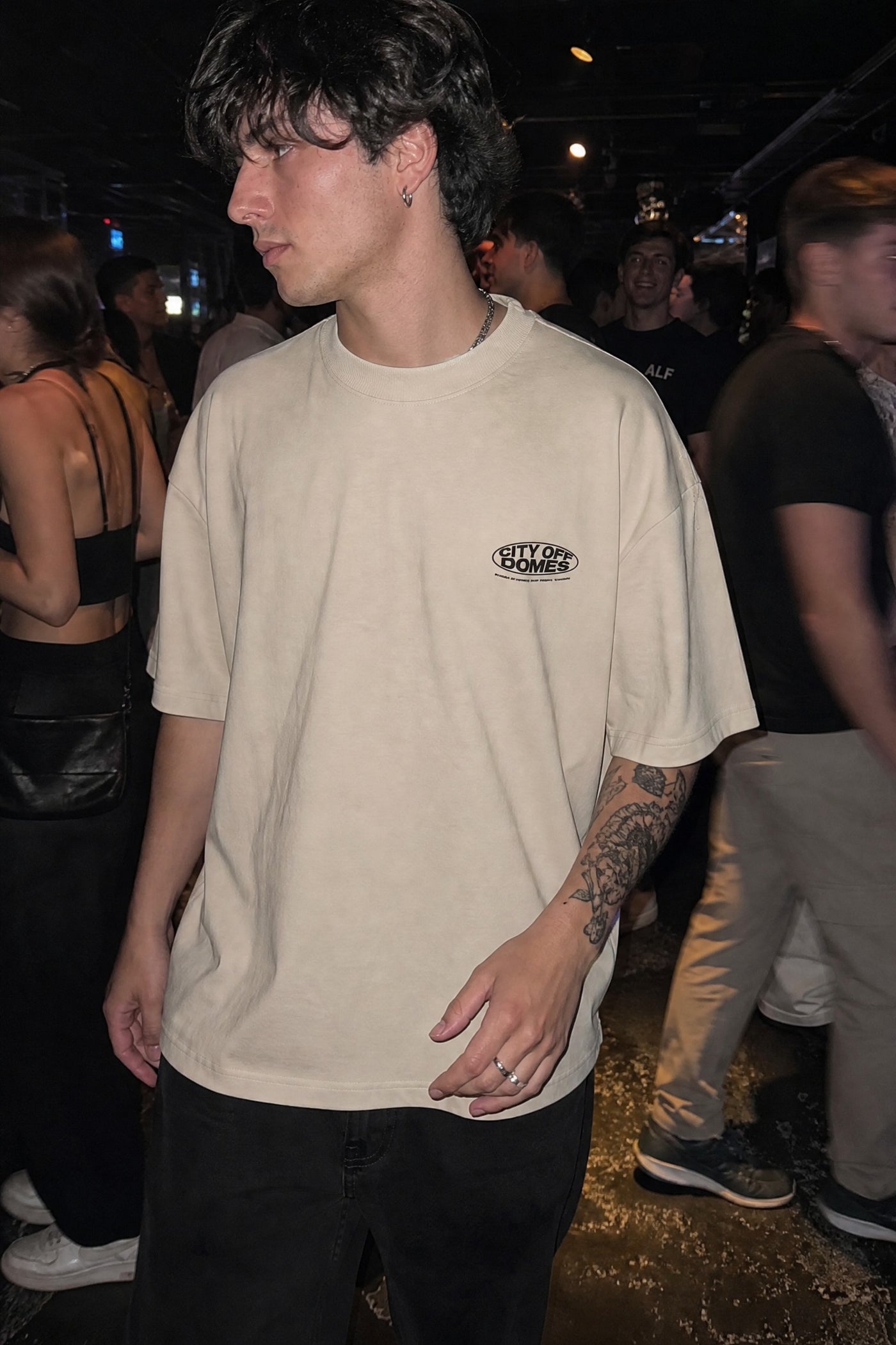 City Off Domes My Own Music Beige T-Shirt