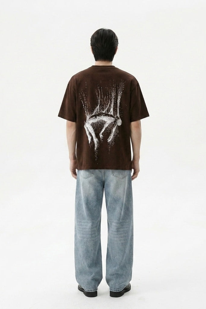 City Off Domes Signal Lost Brown T-Shirt