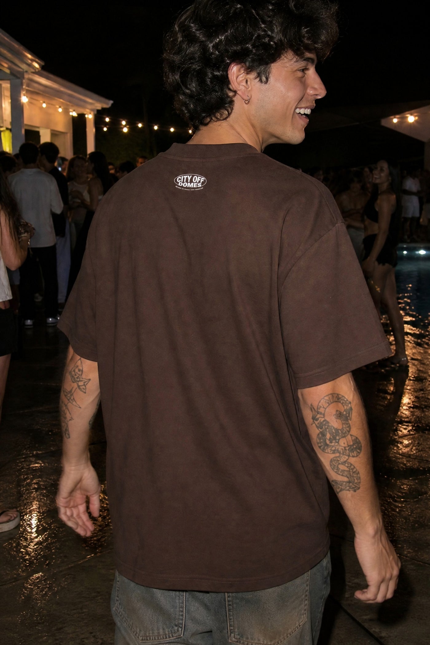 City Off Domes Urban Glitch Brown T-Shirt