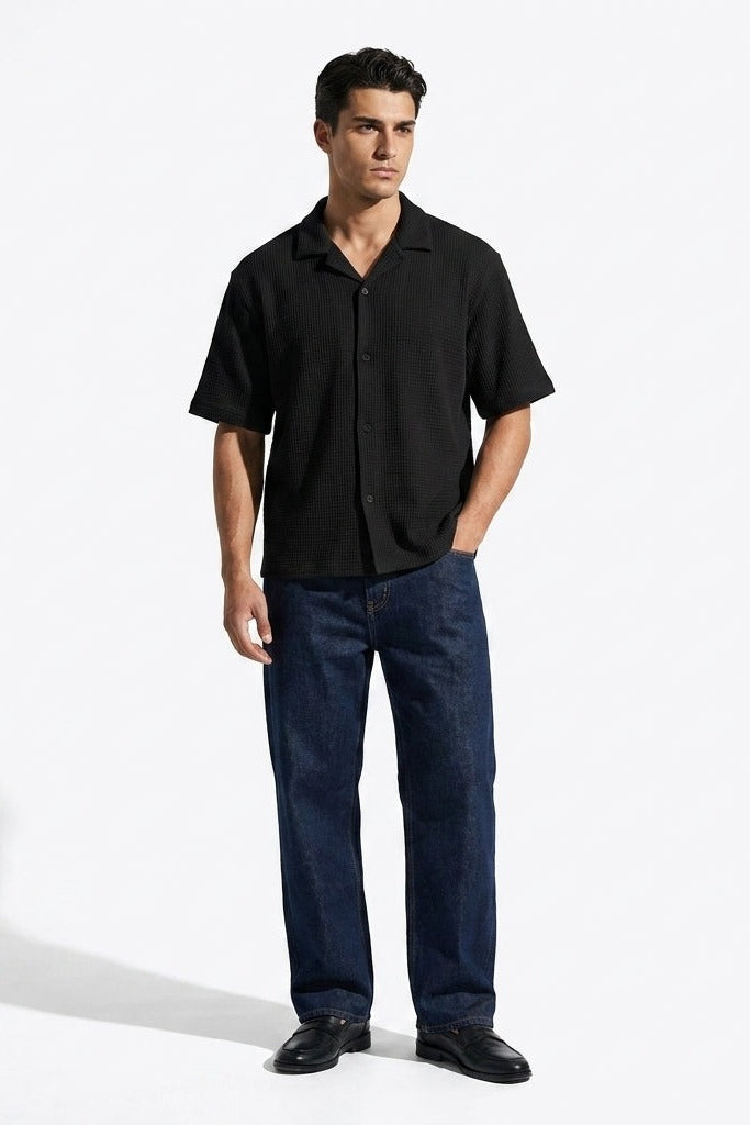 City Off Domes Waffle Shirt Black