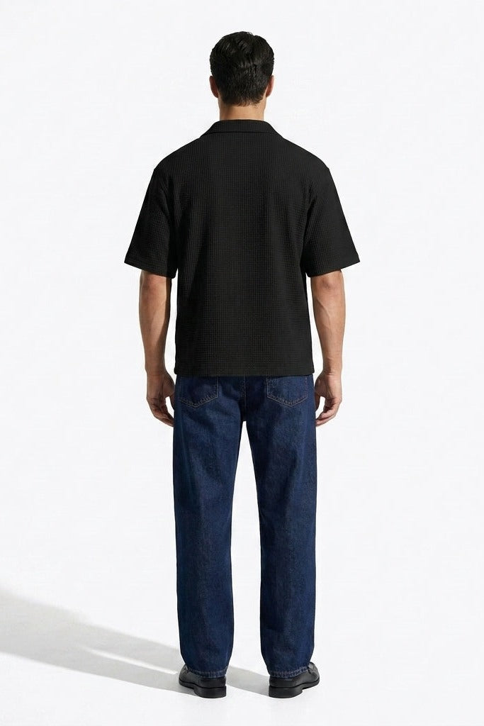 City Off Domes Waffle Shirt Black