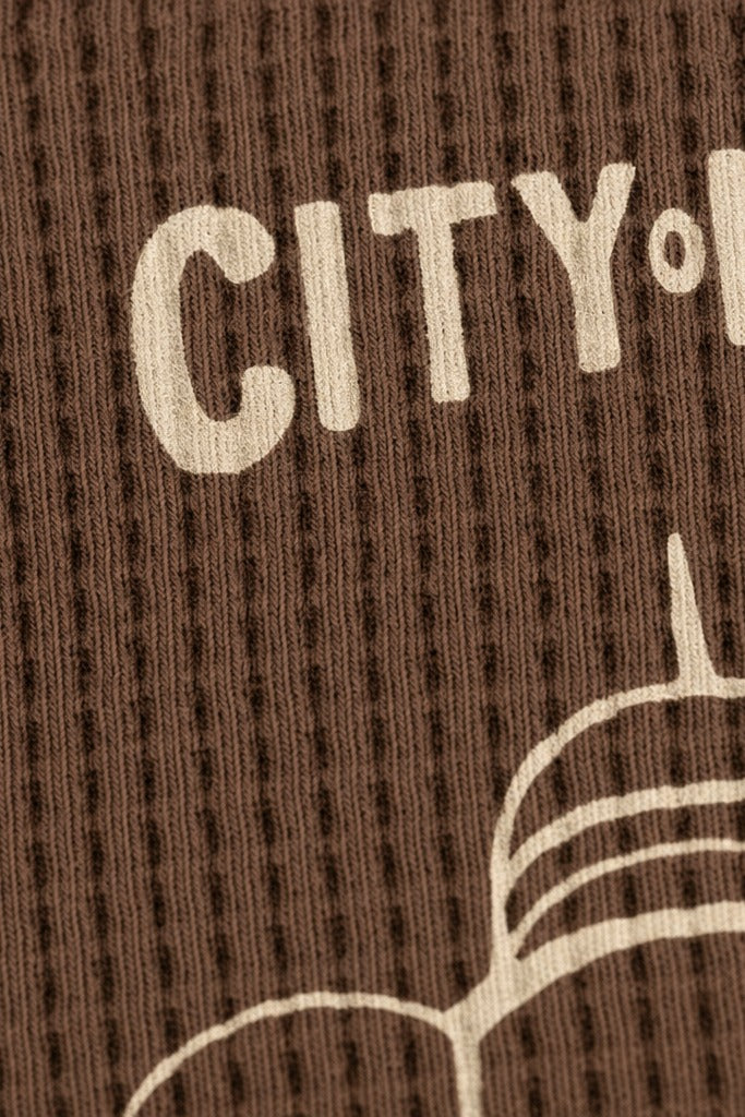 City Off Domes Waffle Shirt Brown