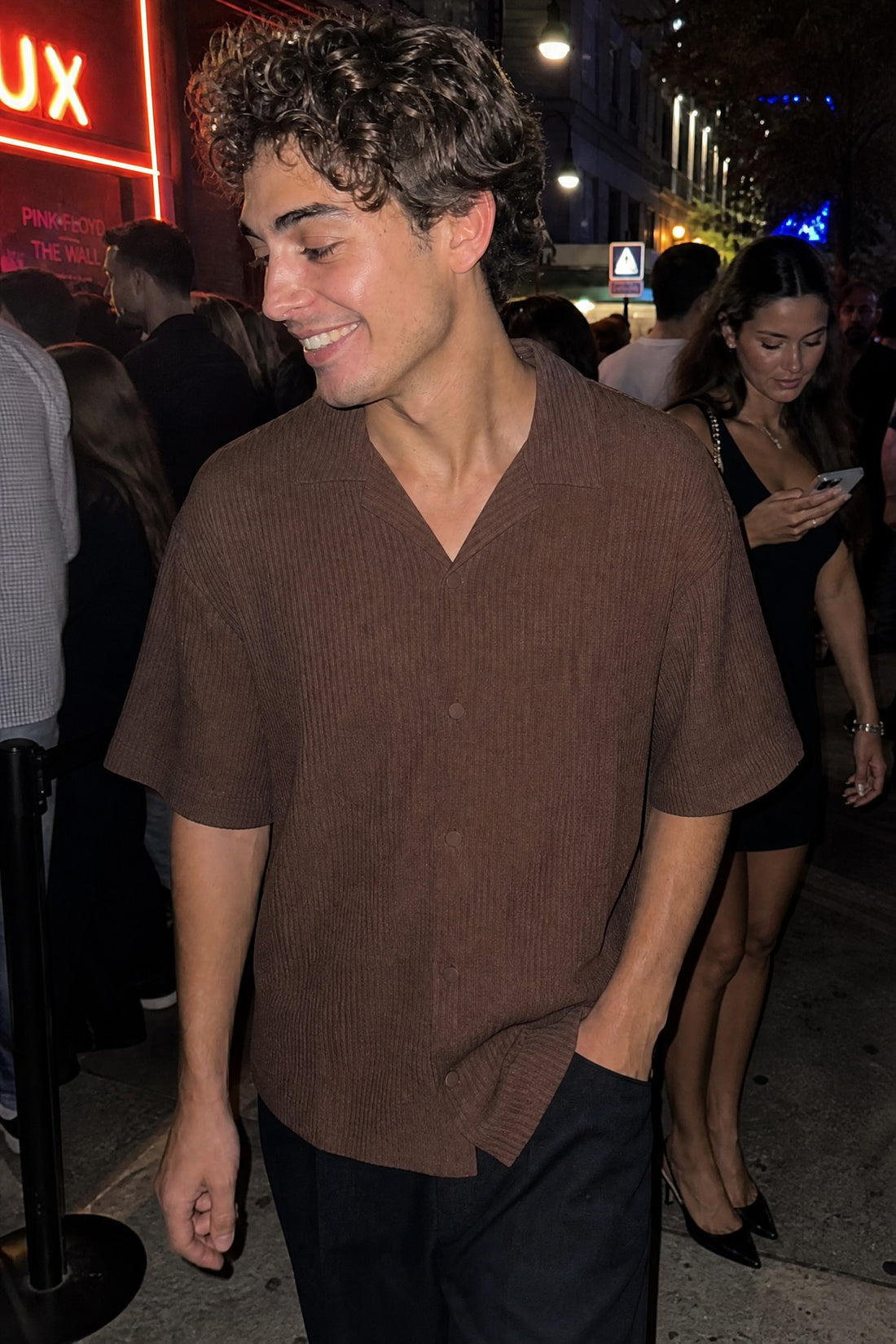 City Off Domes Waffle Shirt Brown