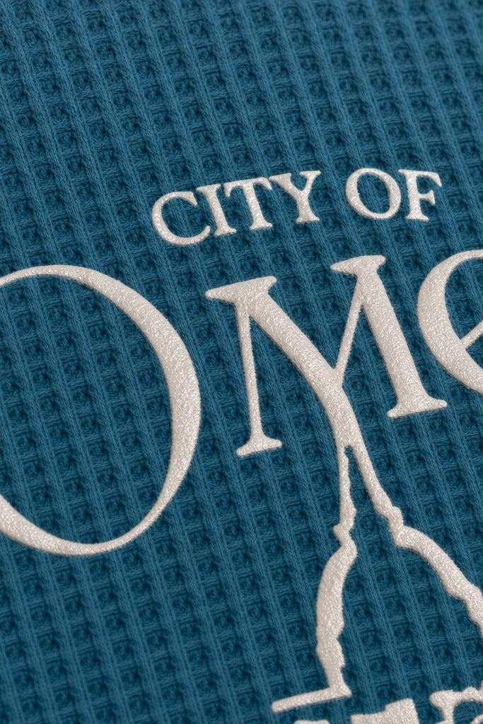 City Off Domes Waffle Shirt Teal