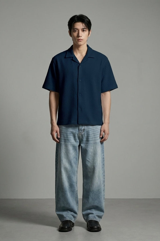 City Off Domes Waffle Shirt Teal