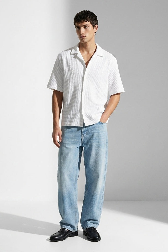 City Off Domes Waffle Shirt White