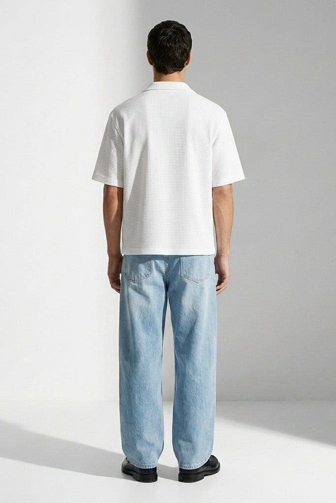 City Off Domes Waffle Shirt White