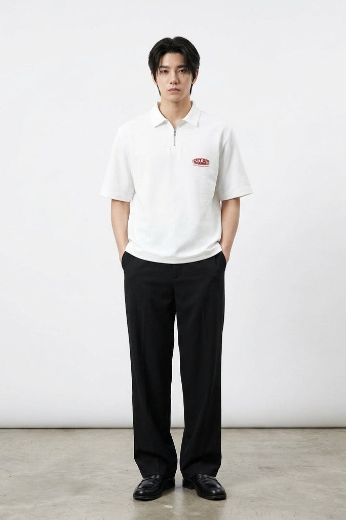 City Off Domes Anti-Pleasure Club White Quarter Zip T-Shirt
