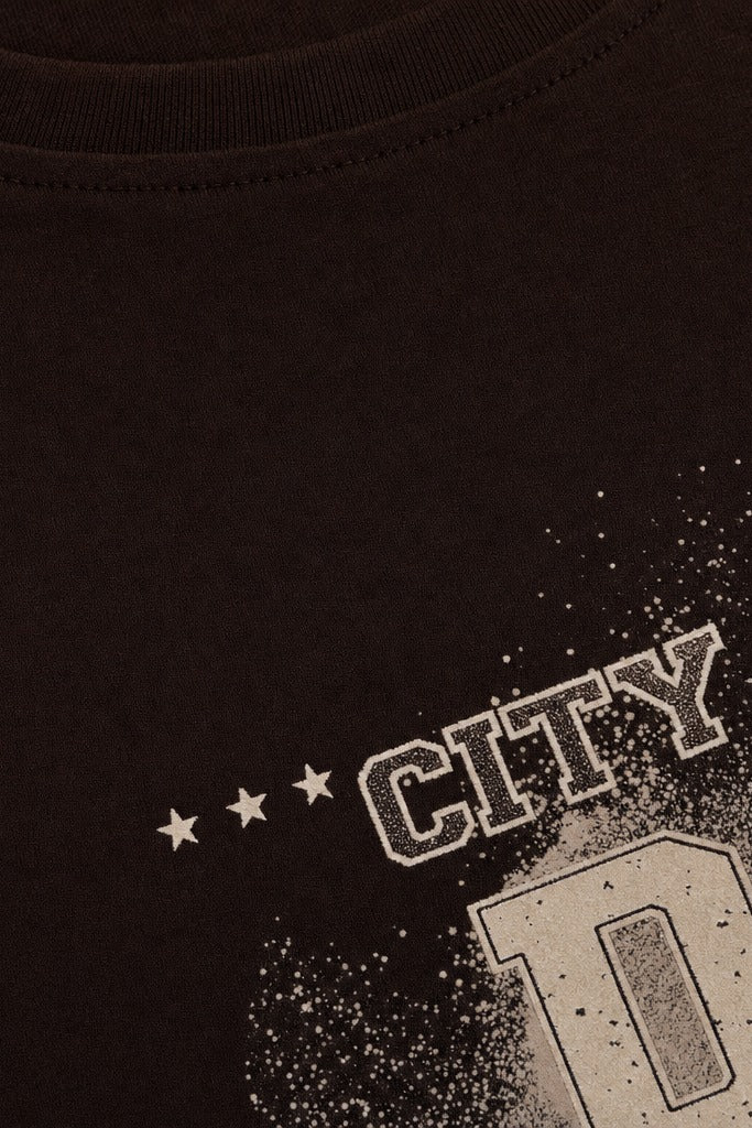 City Off Domes Particle Storm Brown Tank Top