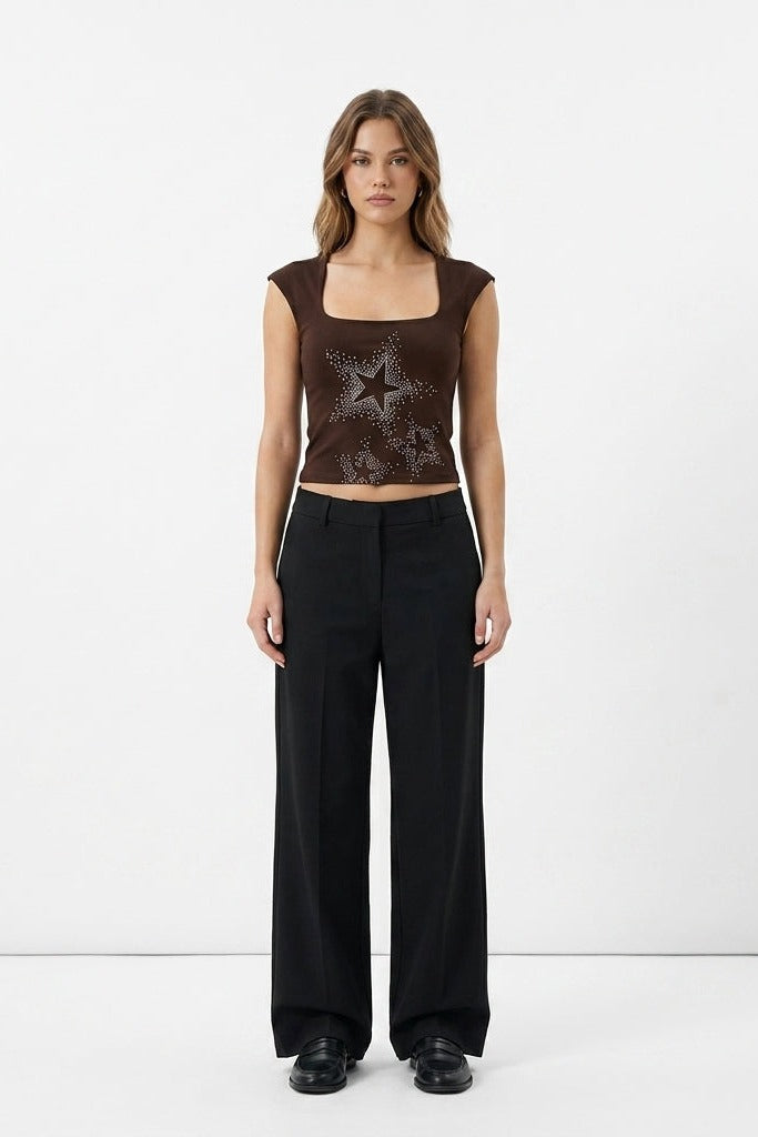 City Off Domes Star Explosion Brown Tank Top