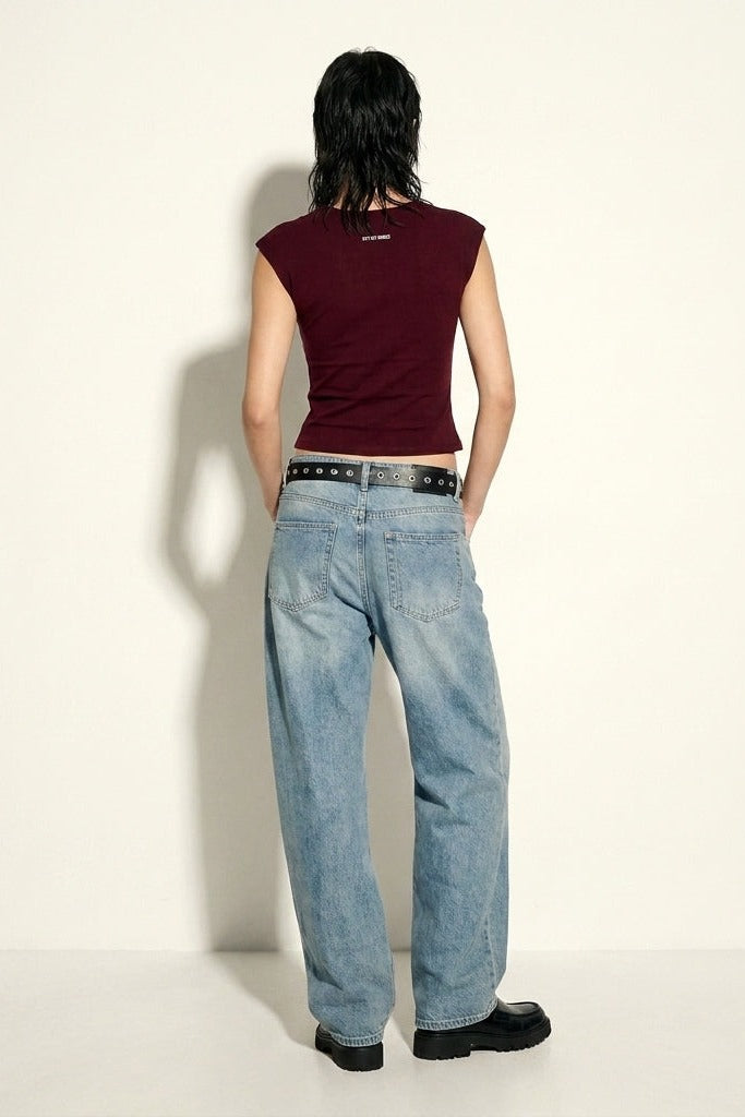 City Off Domes Star Explosion Maroon Tank Top