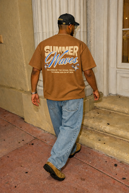 City Off Domes Summer Waves Brown T-shirt