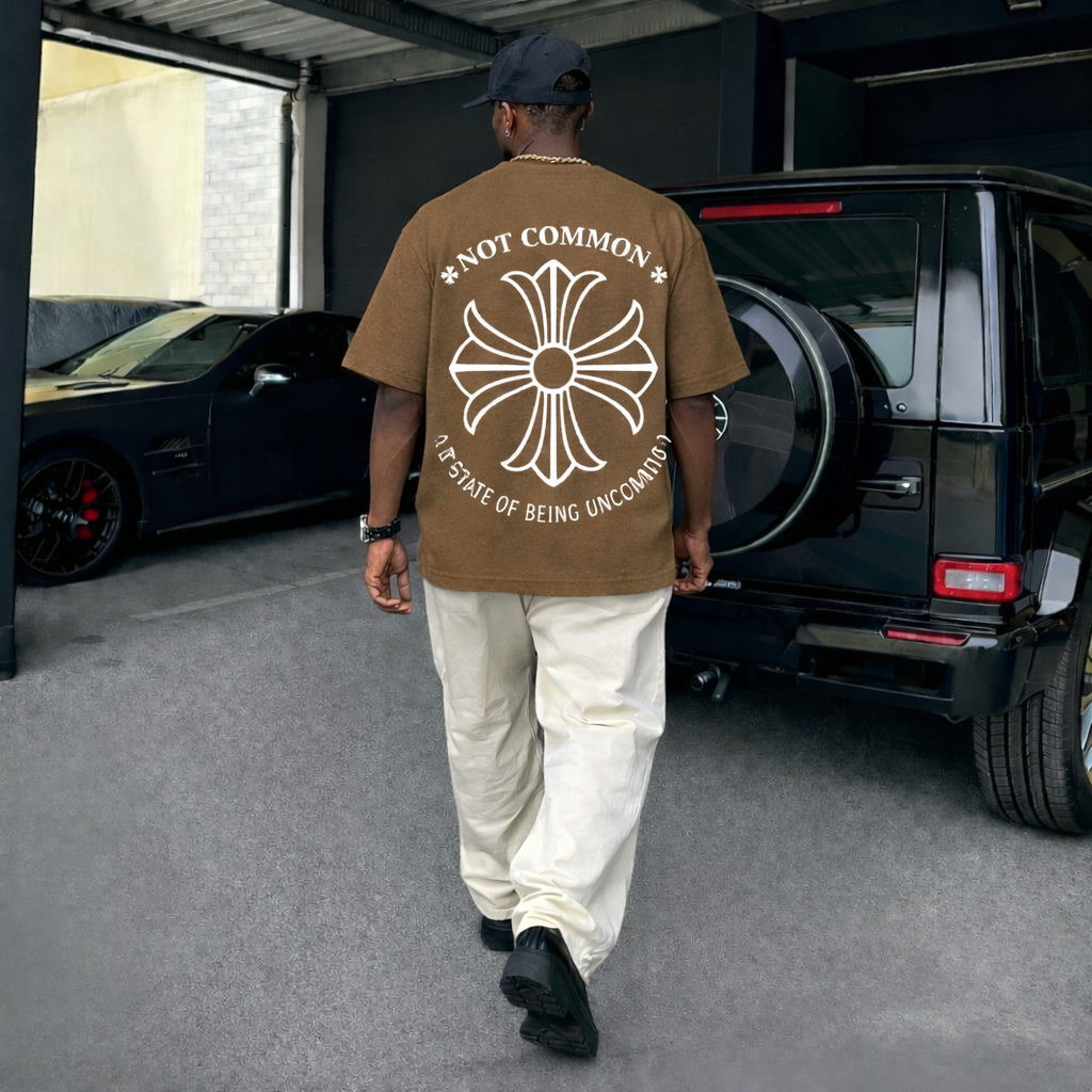 City Off Domes Empty Flower Brown T-shirt